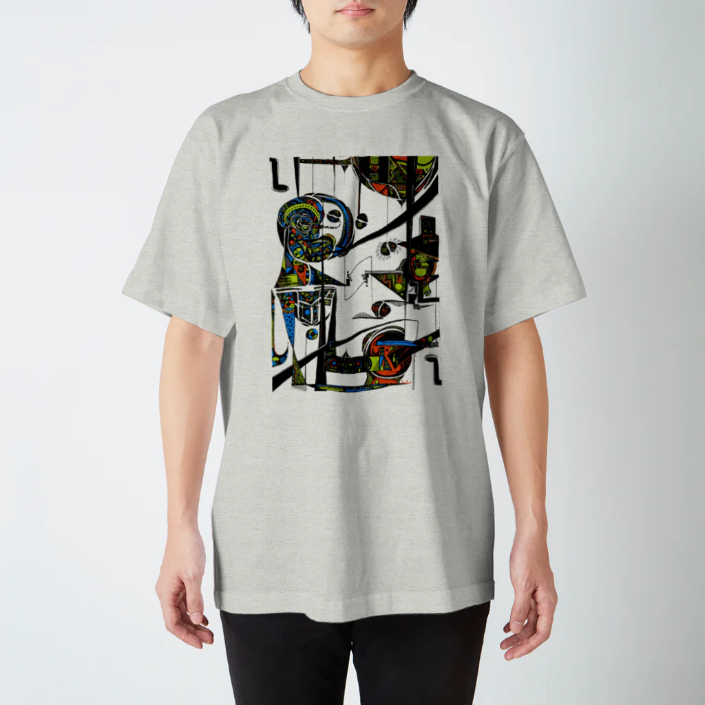 Jun1works(ジュンイチワークス)のupside down 逆さま スタンダードTシャツ