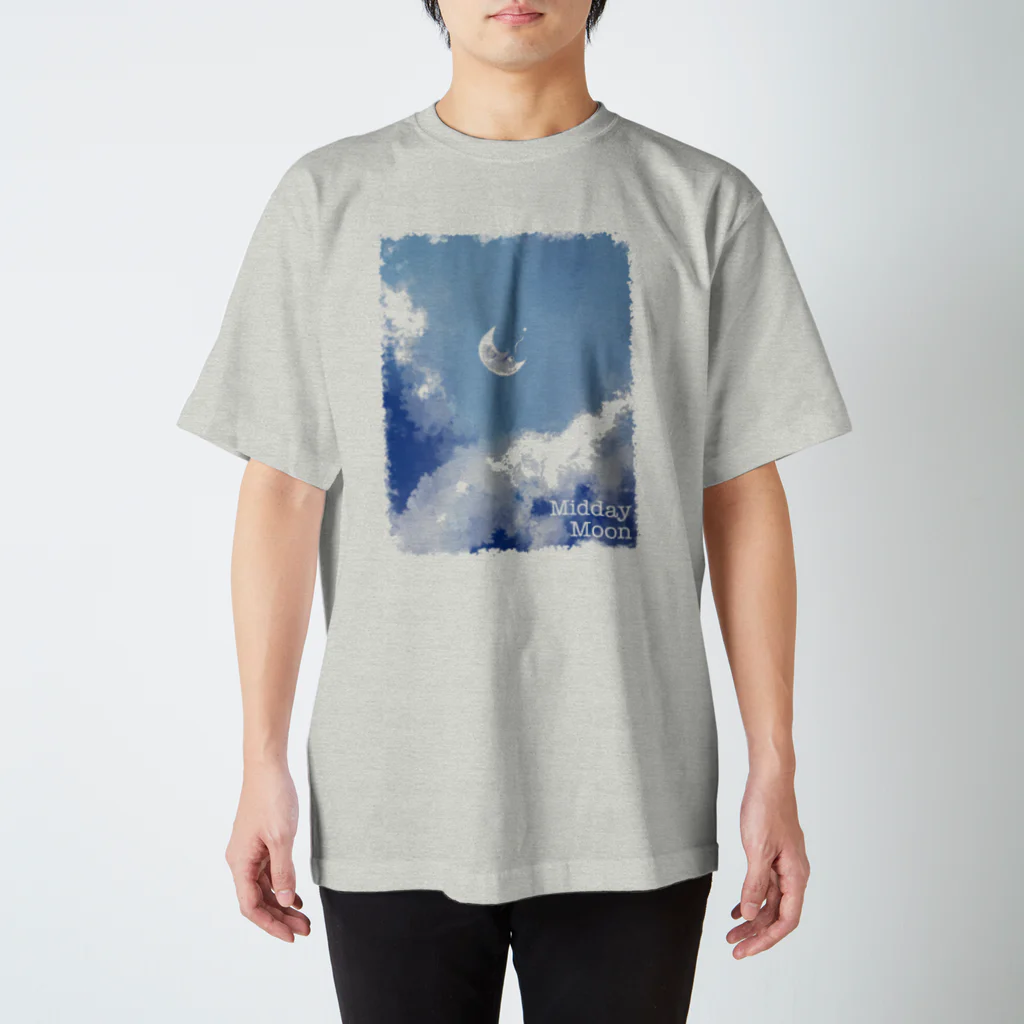 planetNITの真昼の月 スタンダードTシャツ