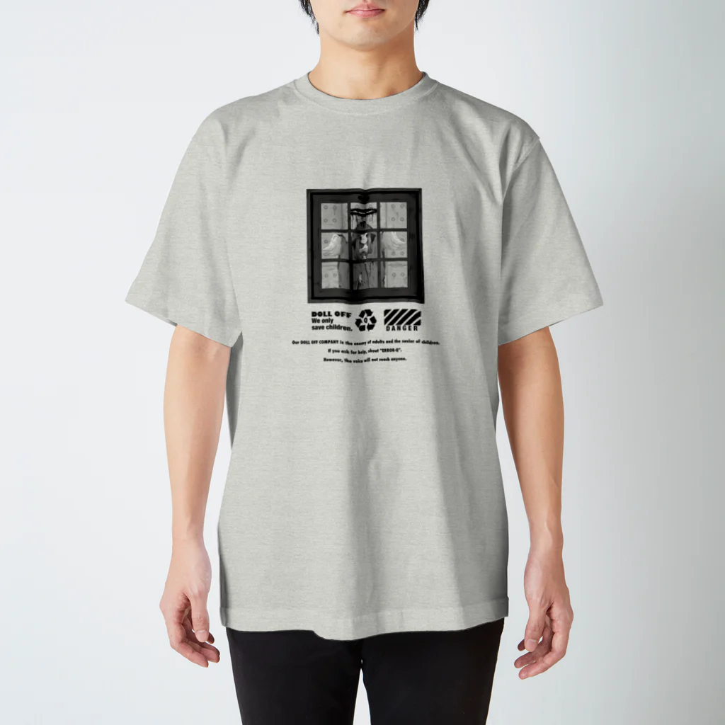 超でばうさぎの高齢者向け夏用Tシャツ【黒文字】 Regular Fit T-Shirt