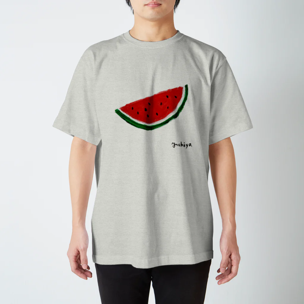 北隣館カフェグリーンのスイカTシャツNo.1 スタンダードTシャツ