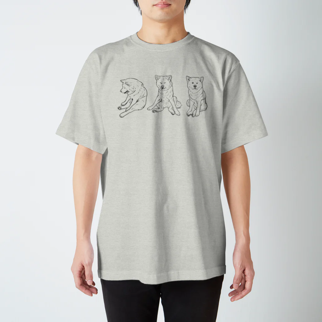 春風工房のトリプル小梅は秋田犬 Regular Fit T-Shirt