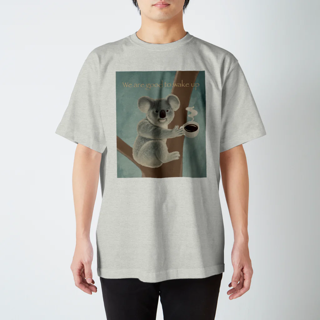 FREEHANDMARCHのコアラとコーヒータイム Regular Fit T-Shirt