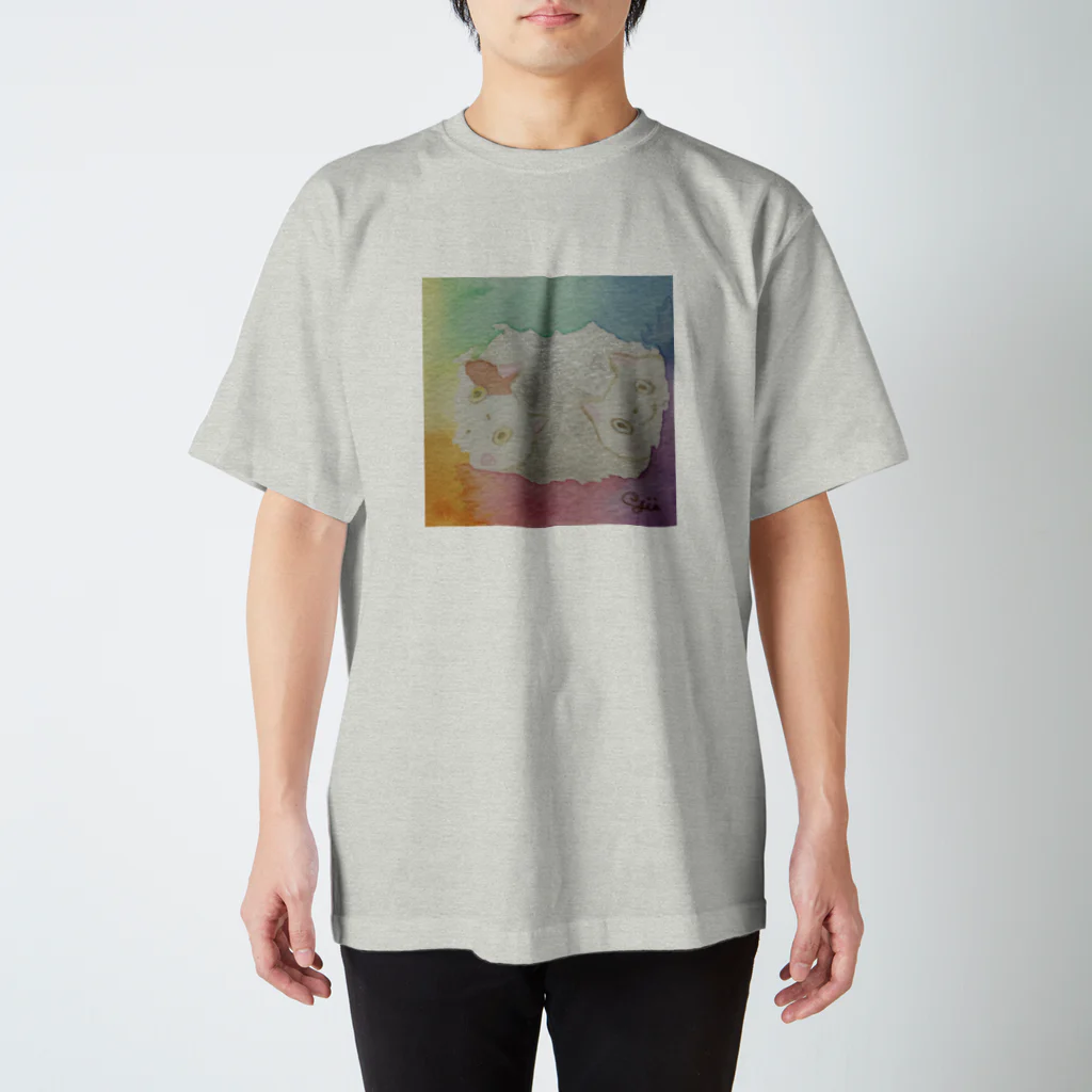 Link∞artのぴょっこり猫さん Regular Fit T-Shirt