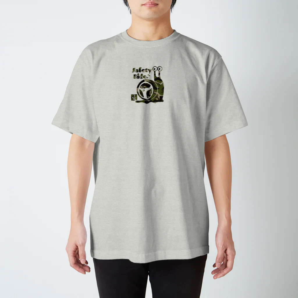 下町worksのSAFETY RIDE♪/カモフラ Regular Fit T-Shirt