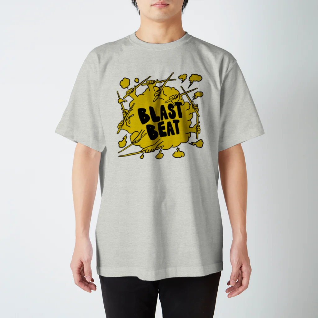 ワディ/Flyer ShopのBLAST BEAT/DRUM/ドラム スタンダードTシャツ