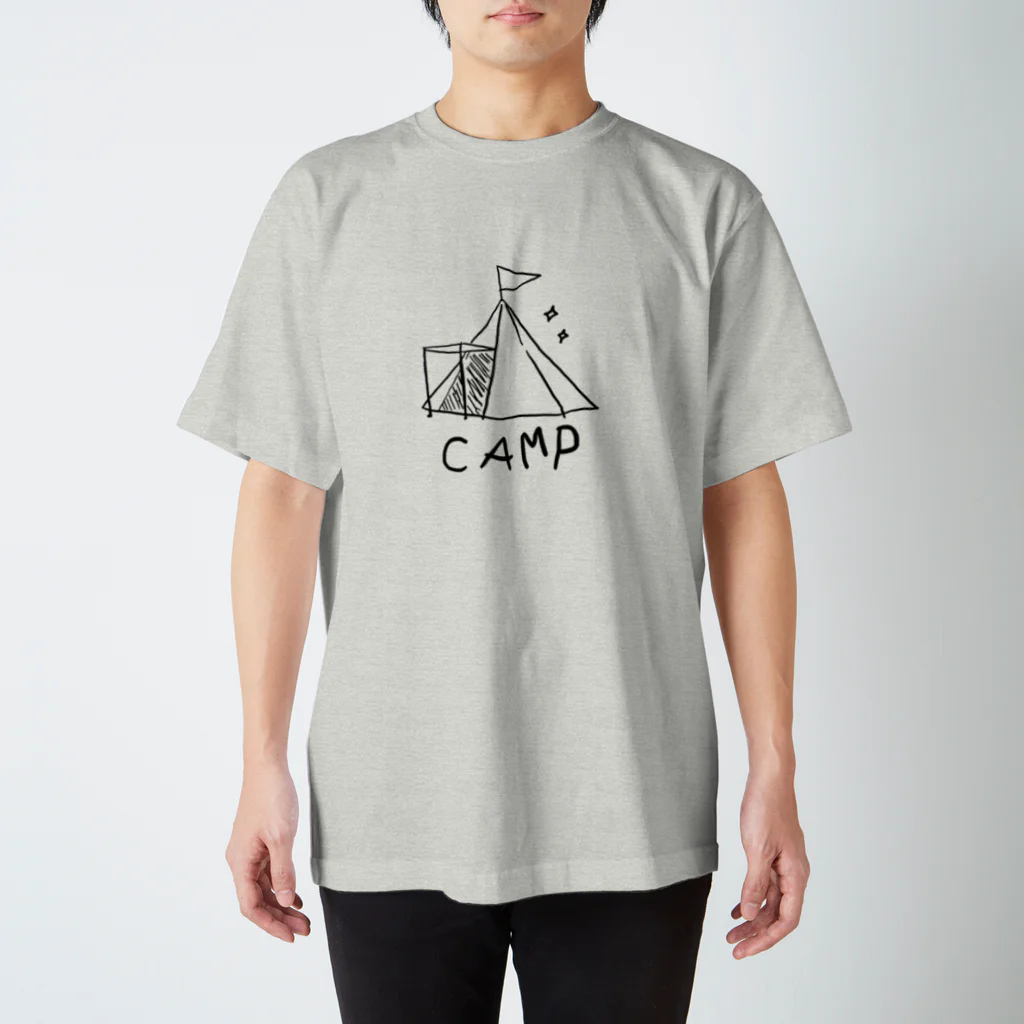 ぱちぱちコットンのゆるゆるキャンプ Regular Fit T-Shirt