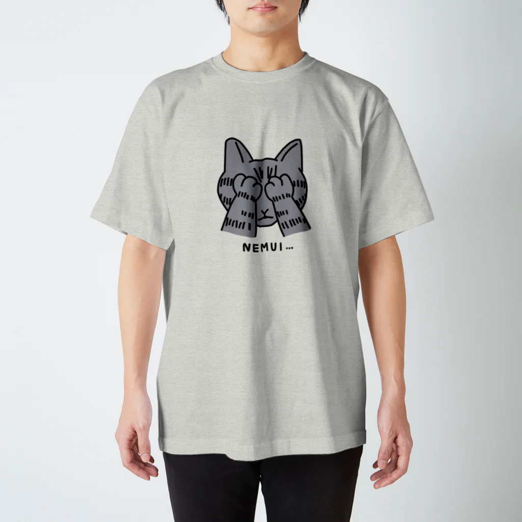 むぎちゃのねこねむいＴ スタンダードTシャツ