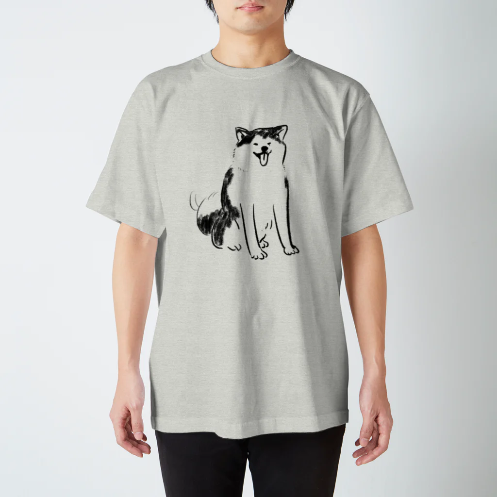 ぺろぺろぺろぺろ【せいこせんせい】の秋田犬　おりこう【せいこせんせい】 Regular Fit T-Shirt
