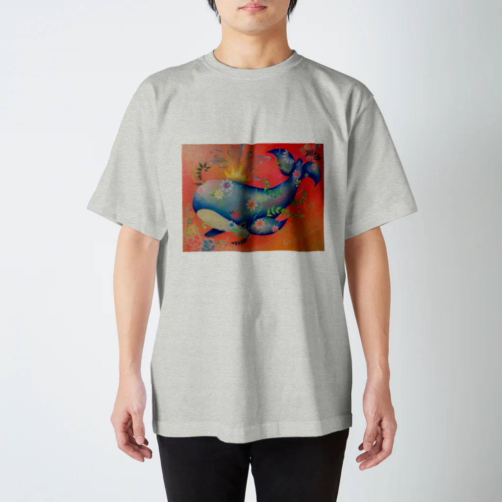 黒野祥絵のオレンジクジラ スタンダードTシャツ