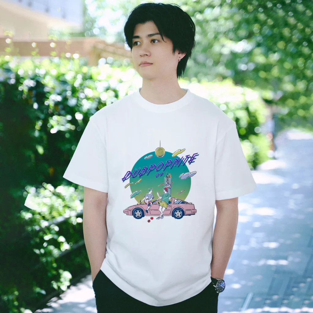 DUBPOPNITEANDMOREのDUBPOPNITE09 colored-blue logo Regular Fit T-Shirt