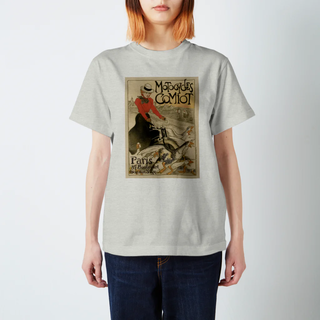 Le cabinet de curiositéのMotocycles Comiot, Theophile-Alexandre Steinlen スタンダードTシャツ