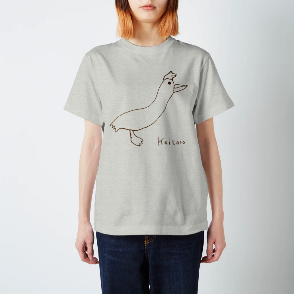 ケロ２カンパニーのとさかかえるちゃん（ｺｹﾞ茶）ロゴ入り Regular Fit T-Shirt