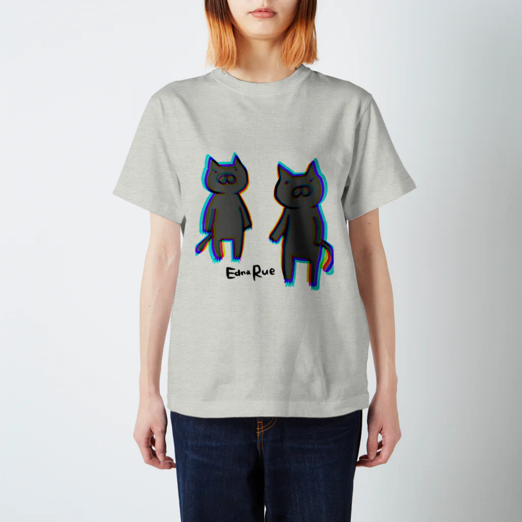 Edna_Rueのちょっとチカチカするえどねこ Regular Fit T-Shirt