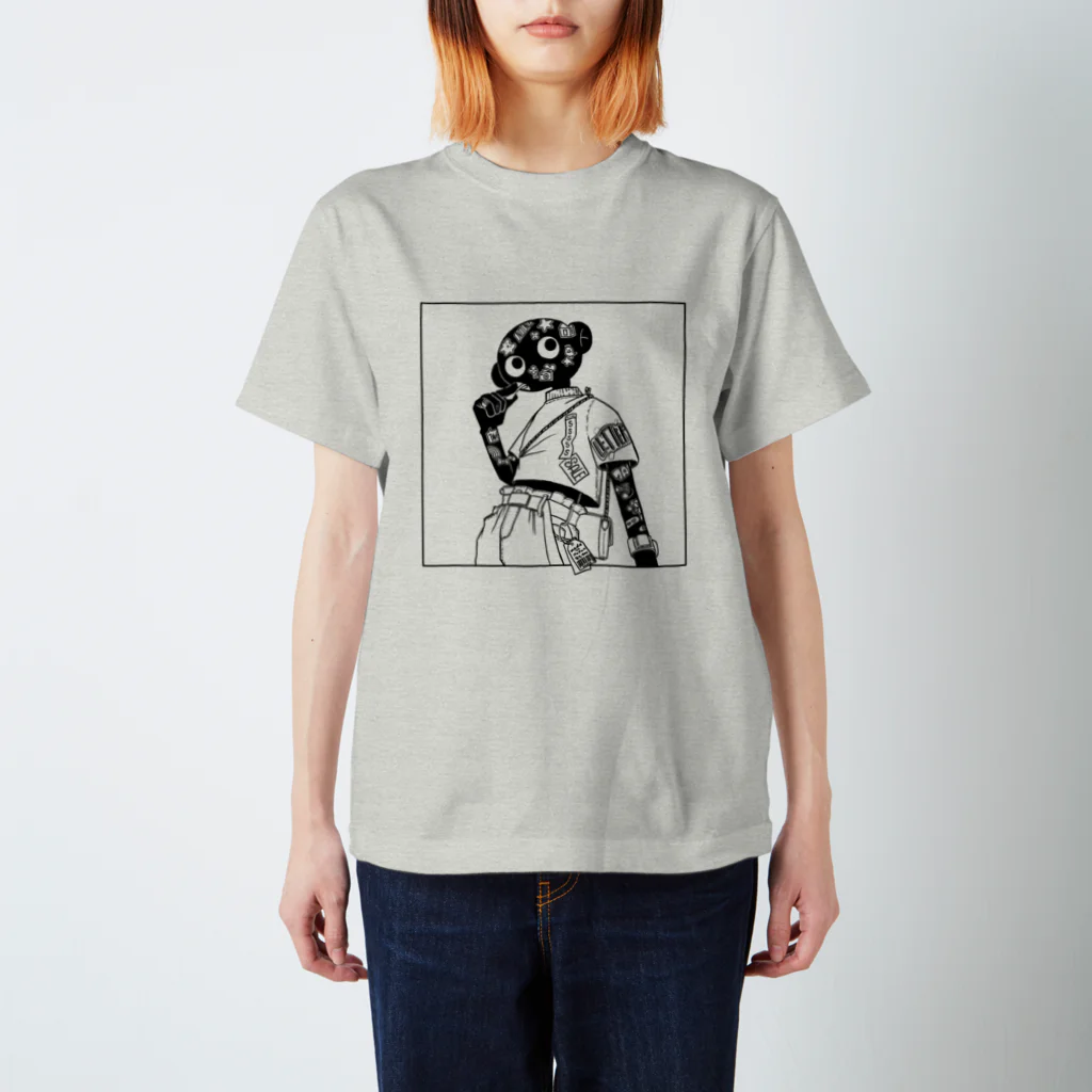 99no8のletter SUMIくん(クロ) スタンダードTシャツ