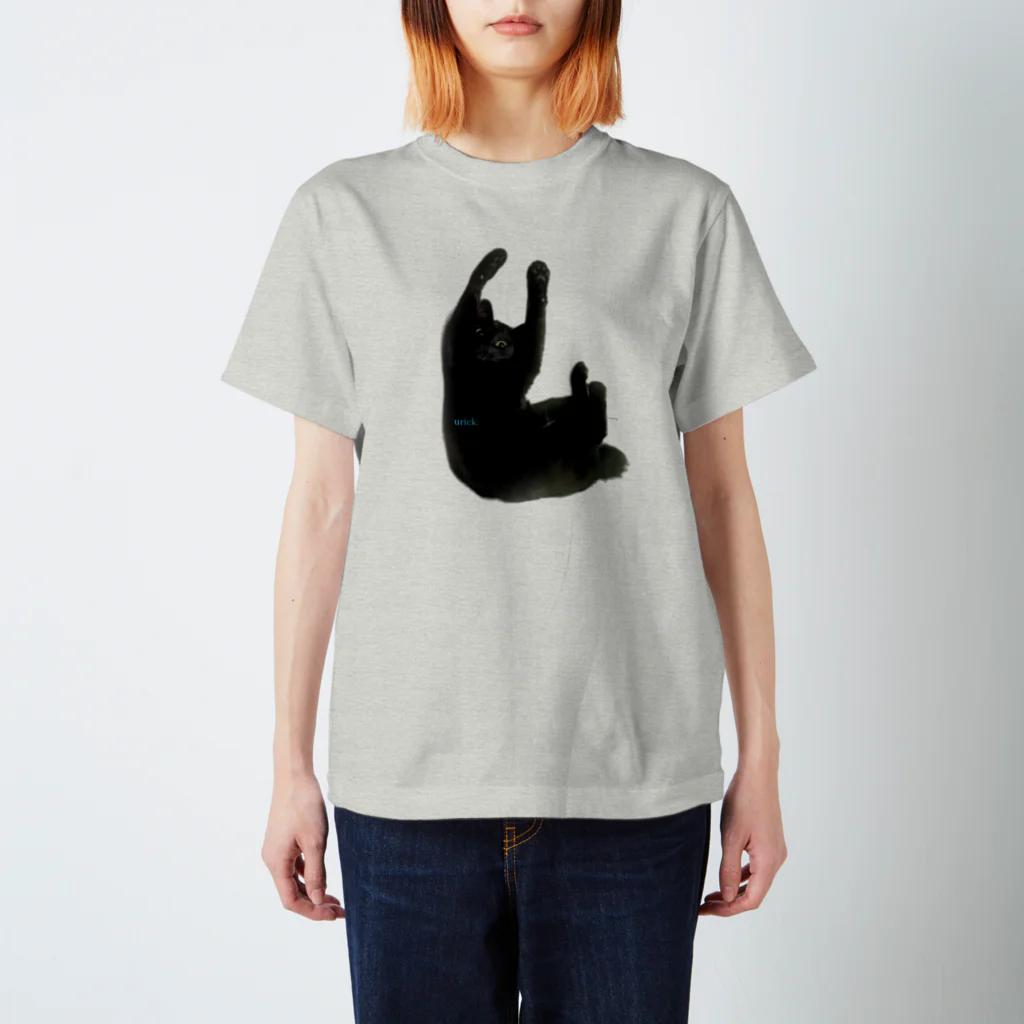 KuMu-music Shopのモノトーン猫 （urick.） スタンダードTシャツ