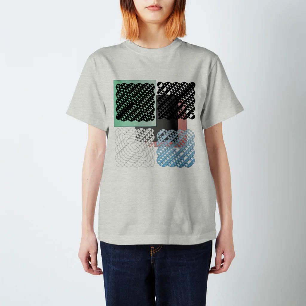 Otto Cohenのらせんと回転・正方形 Regular Fit T-Shirt