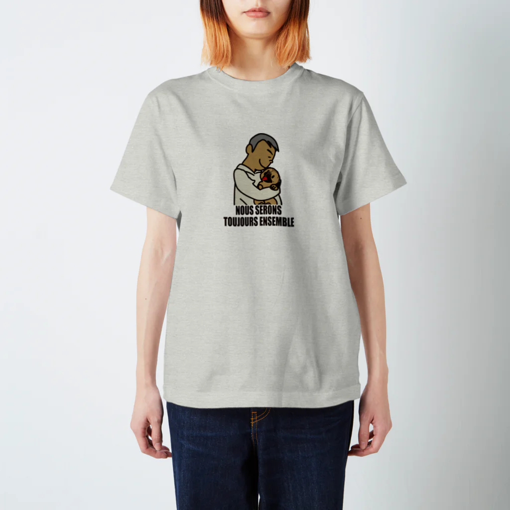 BEAM's STOREの【パパとわんこ（papa et chien)】Nous serons toujours ensemble. Regular Fit T-Shirt