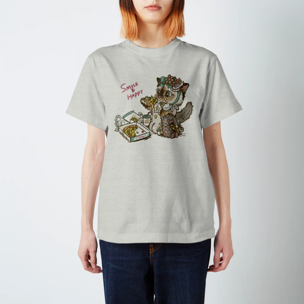 猫のきぬくんのお店の今日はどーしてもピザが食べたいの Regular Fit T-Shirt