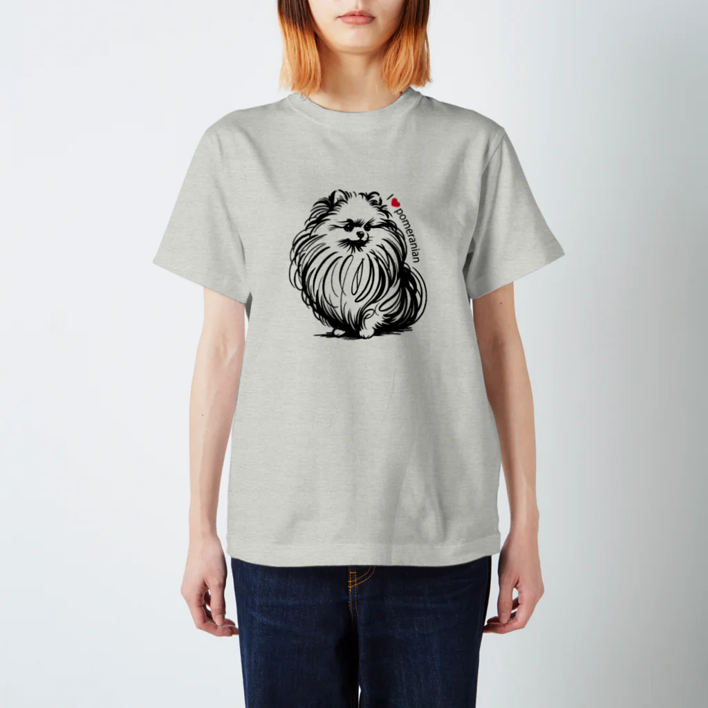 7_dog_catのポメ スタンダードTシャツ