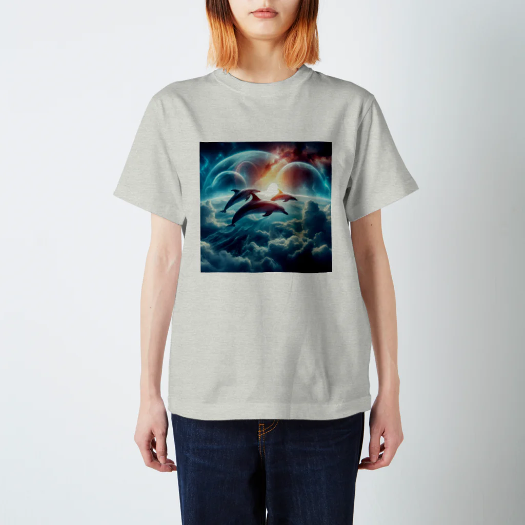 Mangetu2024の宇宙海（イルカ） スタンダードTシャツ