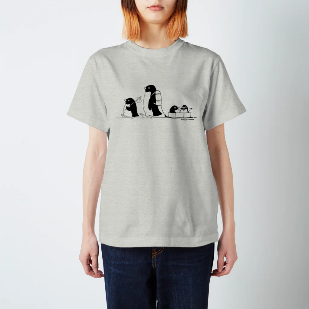 POTECULI_COMPANYのPOTECULIアデベンチャー黒 Regular Fit T-Shirt