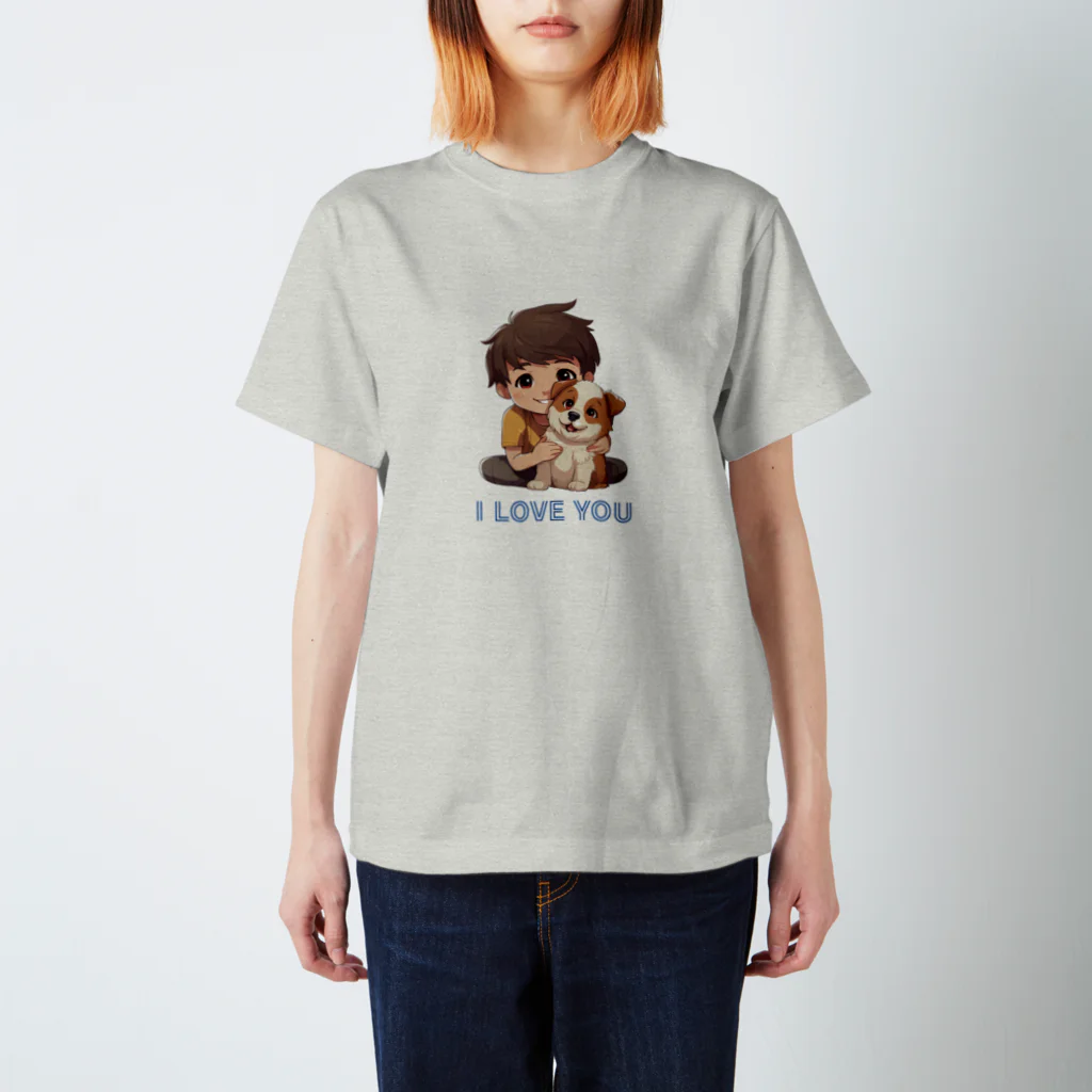 AwagoModeのI LOVE YOU(Dog&Boy) (39) Regular Fit T-Shirt