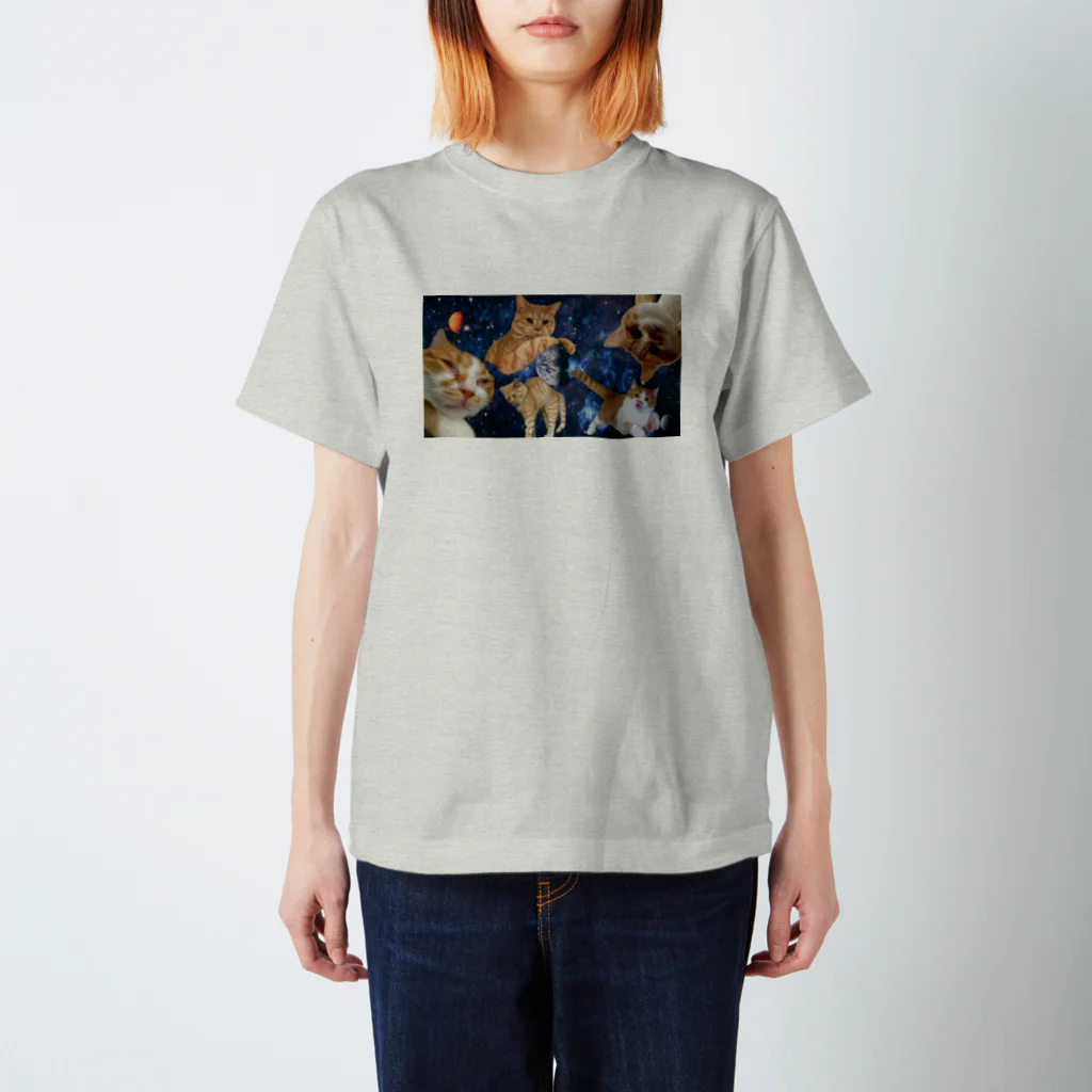 にゃがりとのきなり、すけろく 宇宙を感じる スタンダードTシャツ