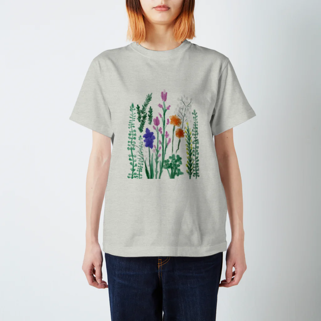 LuckySunnyDaySTOREのFloral garden  スタンダードTシャツ