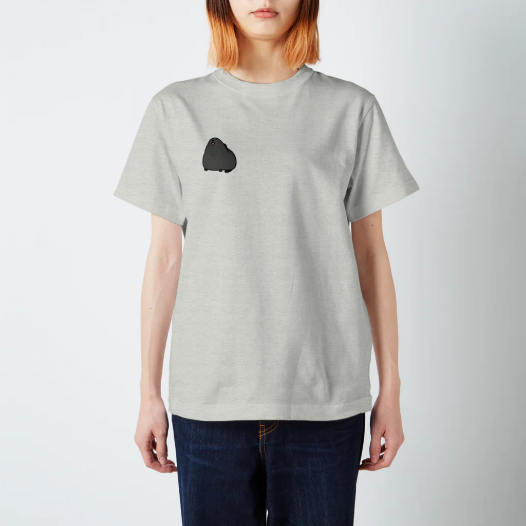 mugiのつよいぽぽ黒モルモットちゃん Regular Fit T-Shirt