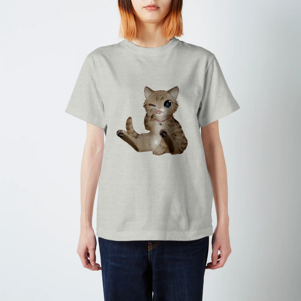 #保護猫カフェひだまり号のむぎ スタンダードTシャツ