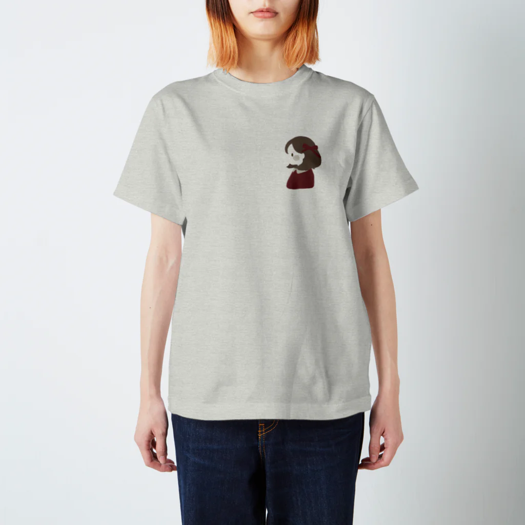 うき＊*の赤色リボンの女の子 Regular Fit T-Shirt