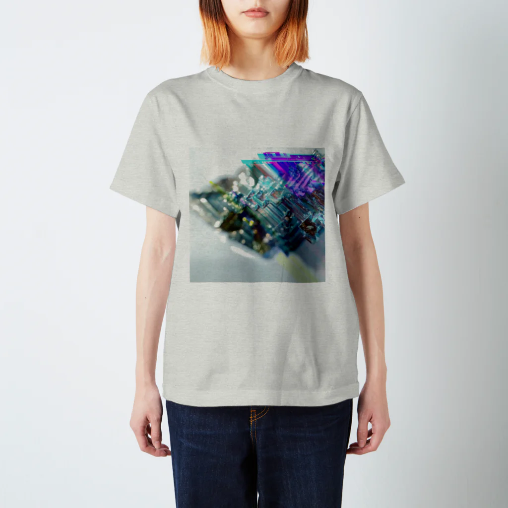 智叉猫のBi+glitch スタンダードTシャツ