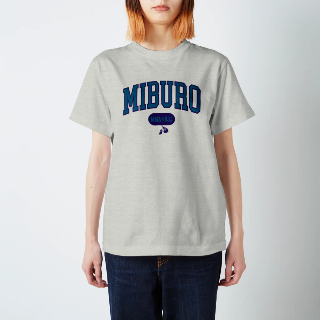 No.326のカレッジ2 ブルー×パープルロゴ Regular Fit T-Shirt