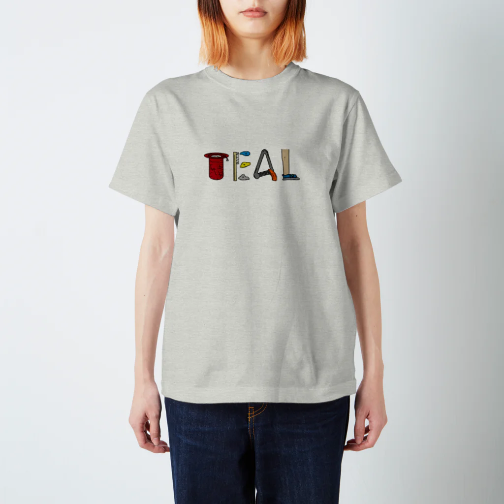 ティールクライミング teal climbing のチャリティー ティールロゴ レッド Regular Fit T-Shirt