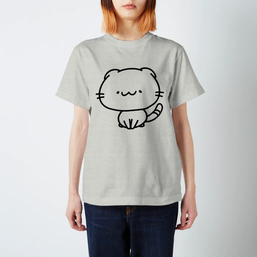 つむチャンネル＠まんまる猫のたれめのつむシリーズ スタンダードTシャツ