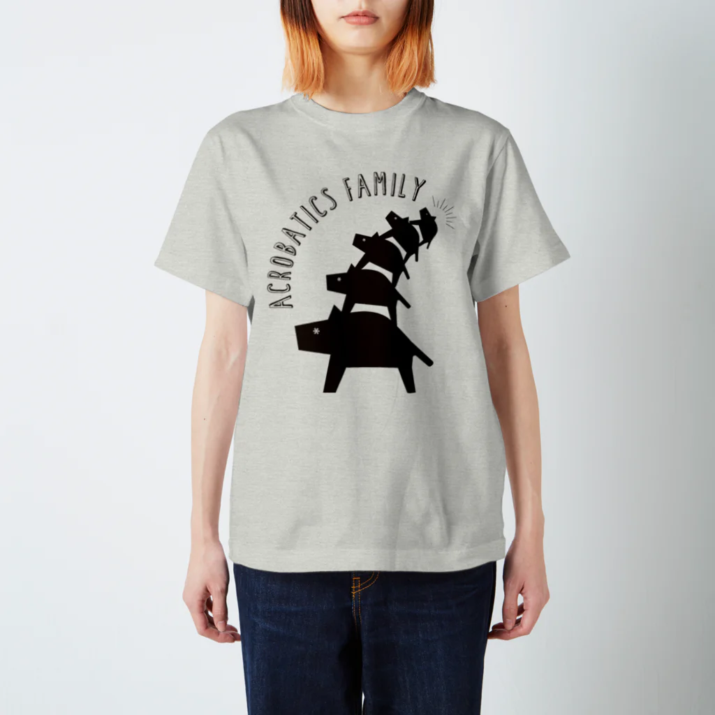 no.305の＃SUMI アクロバット家族 スタンダードTシャツ