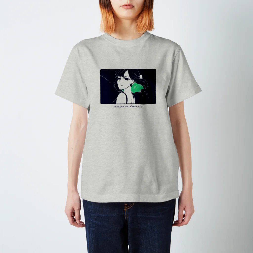 unknown＋storeのナイショのエメラルド スタンダードTシャツ