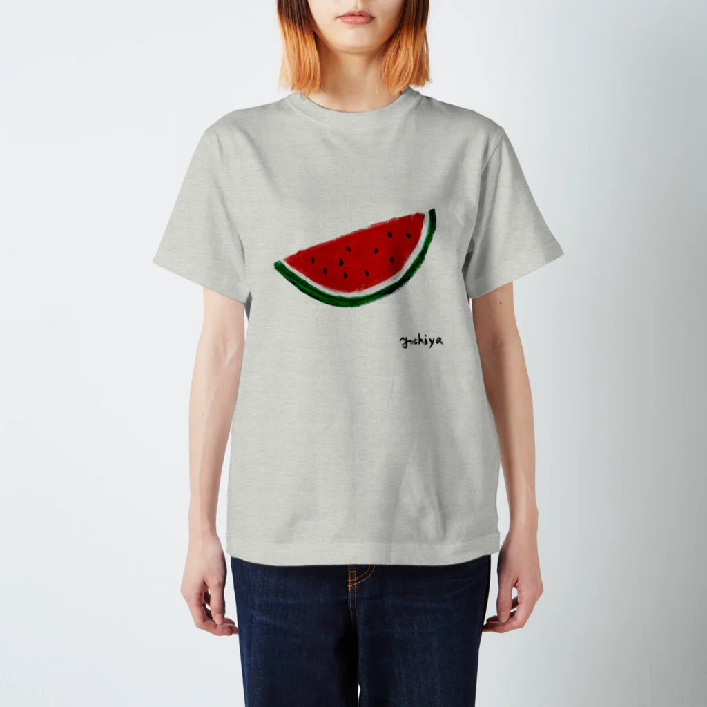 北隣館カフェグリーンのスイカTシャツNo.1 티셔츠