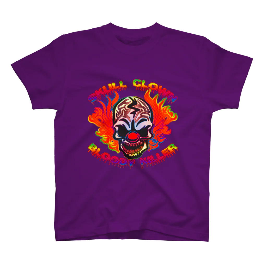 Ａ’ｚｗｏｒｋＳのSKULL CLOWN COLORFUL スタンダードTシャツ