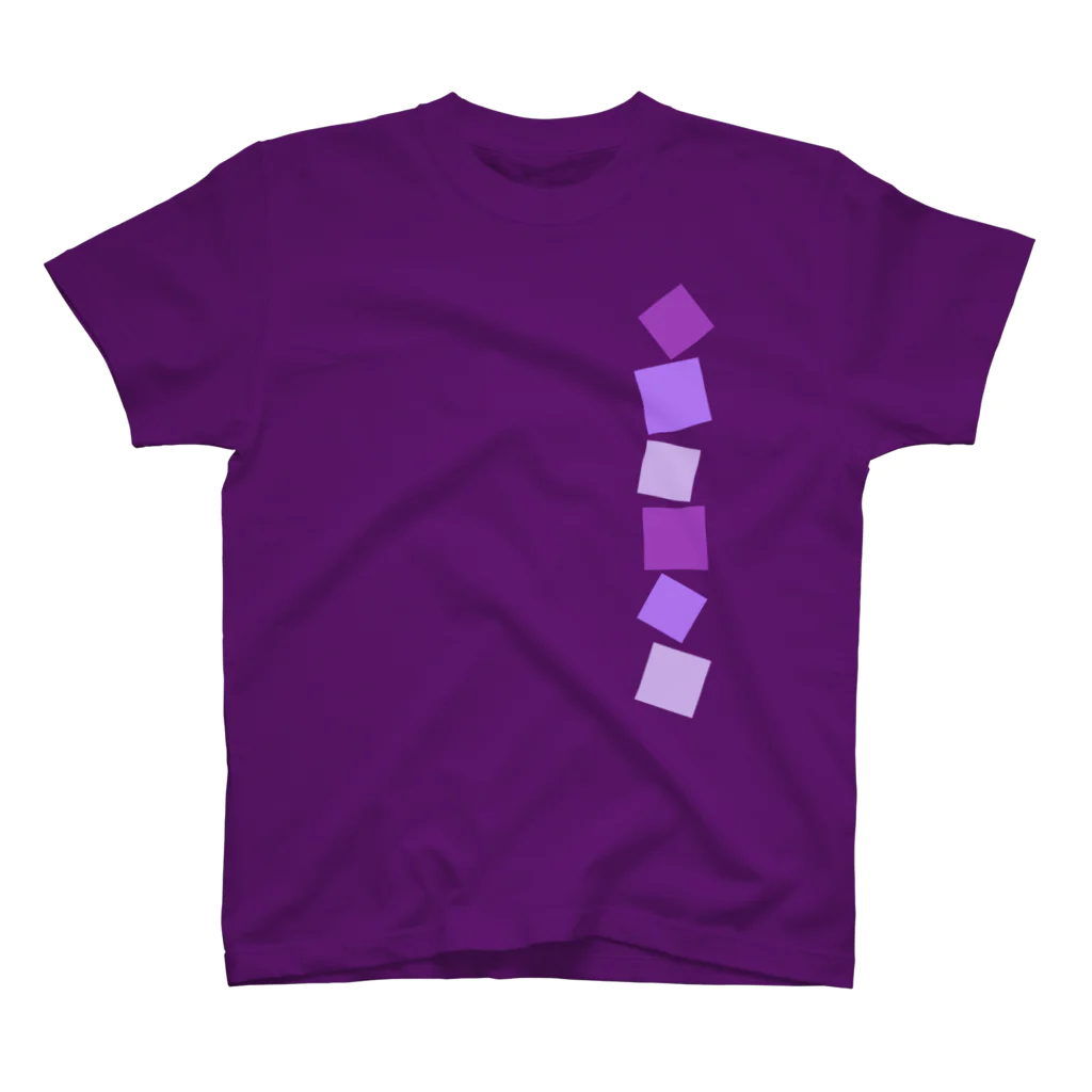 つきしょっぷの紫色の四角形 スタンダードTシャツ
