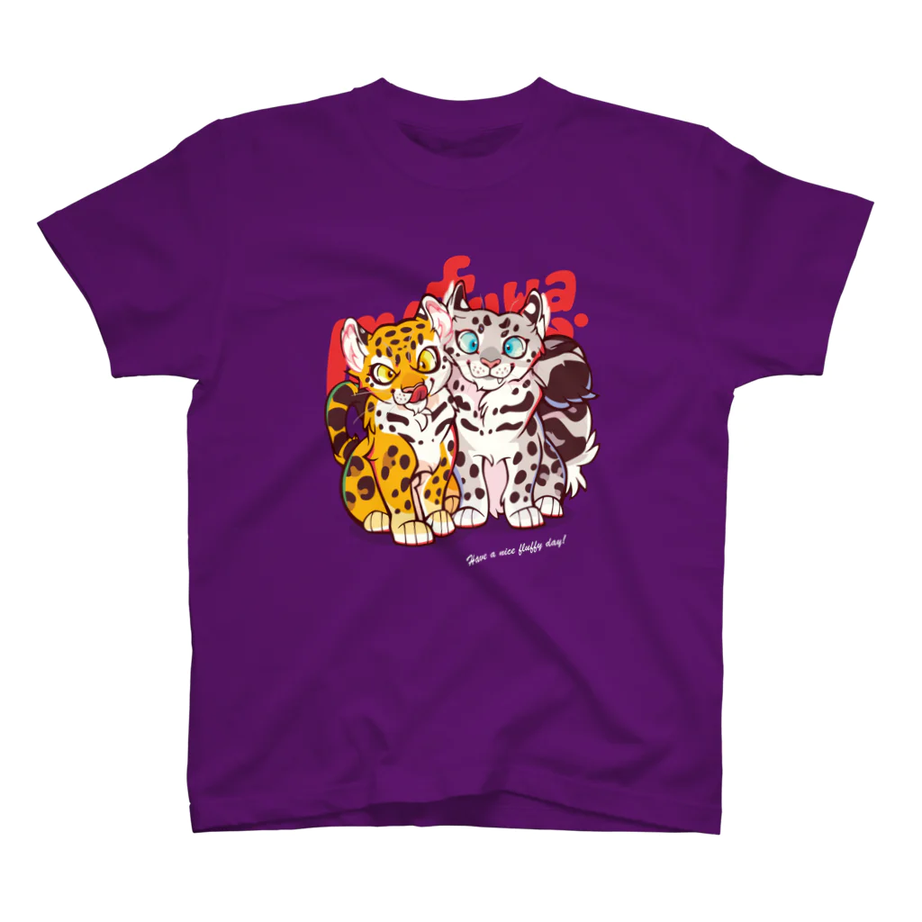 mofuwaのLEOPARD TWINS(dark colors) スタンダードTシャツ