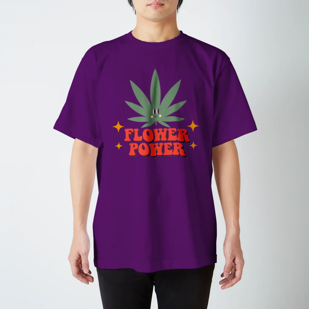 420 MUSIC FACTORYのFLOWER POWER 大麻 カナビス マリファナ ガンジャ スタンダードTシャツ