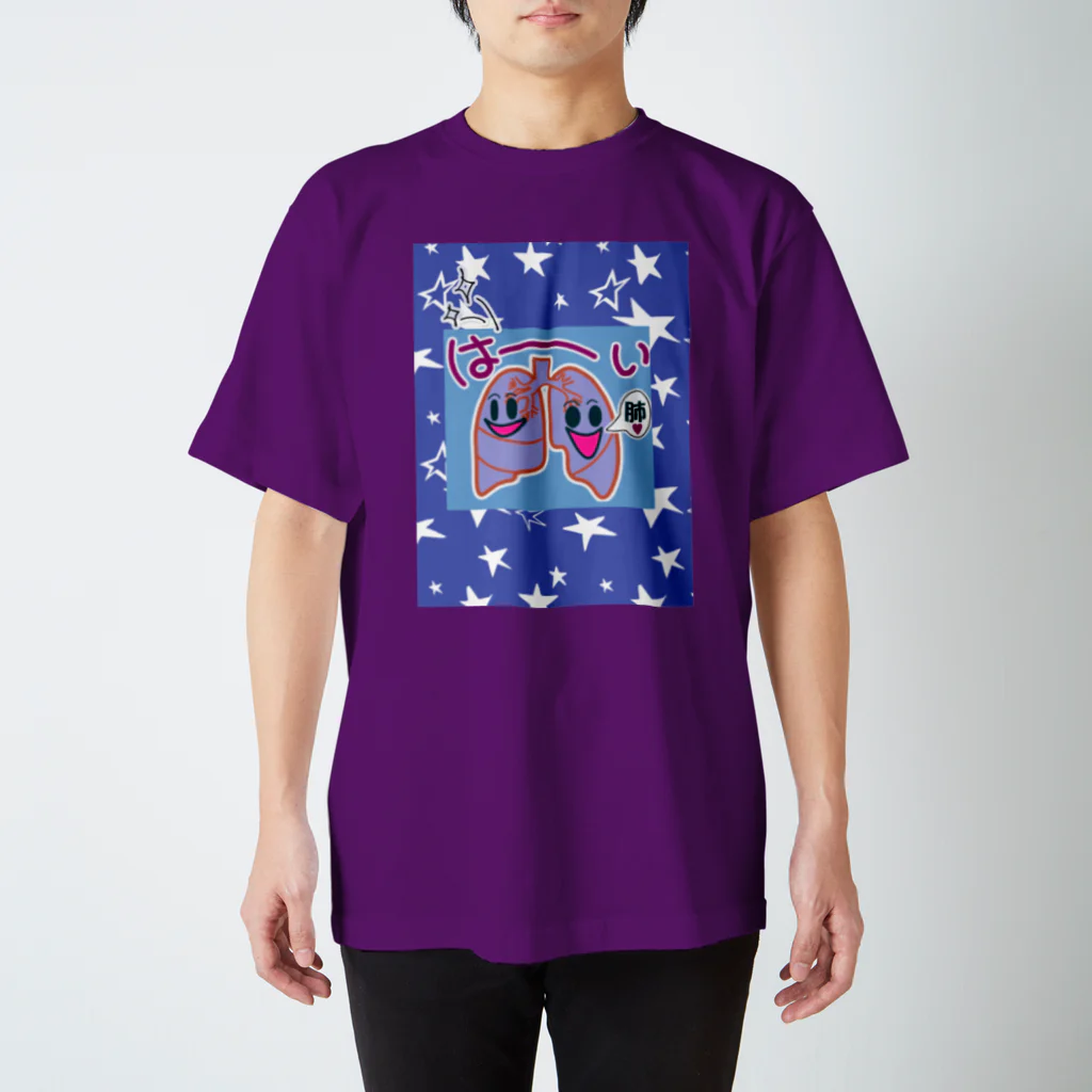 MedicalKUNの肺★はーい★解剖シリーズ スタンダードTシャツ