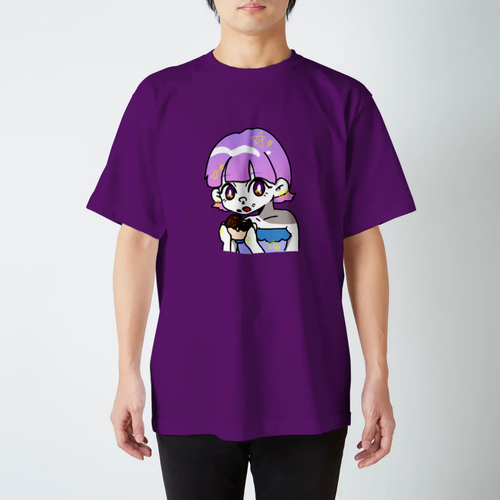 あららのドーナツを食べる宇宙ちゃん スタンダードTシャツ