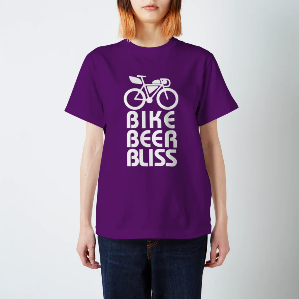 茶玄豆麦商店 with Bongole cycling TeamのBIKE BEER BLIS Regular Fit T-Shirt