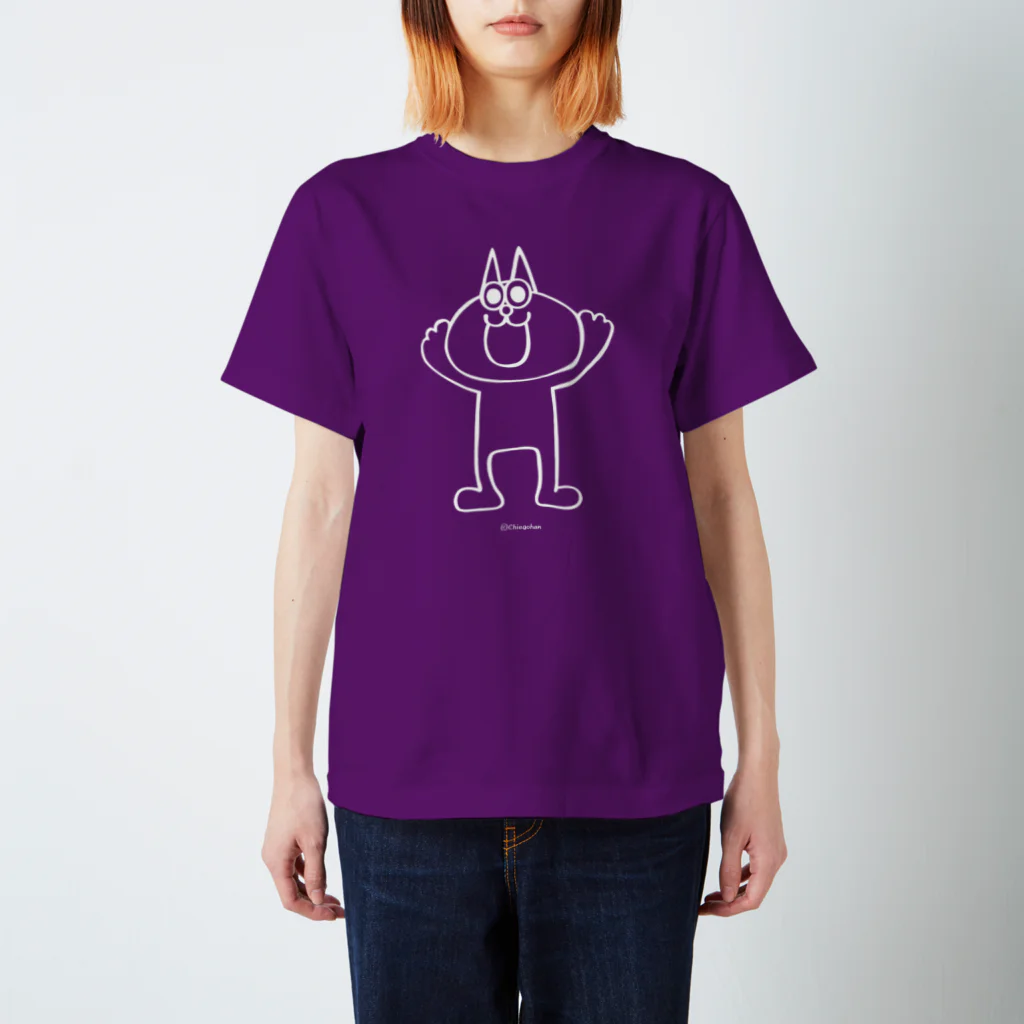 chiegohan shopのネコのヤフーくん スタンダードTシャツ