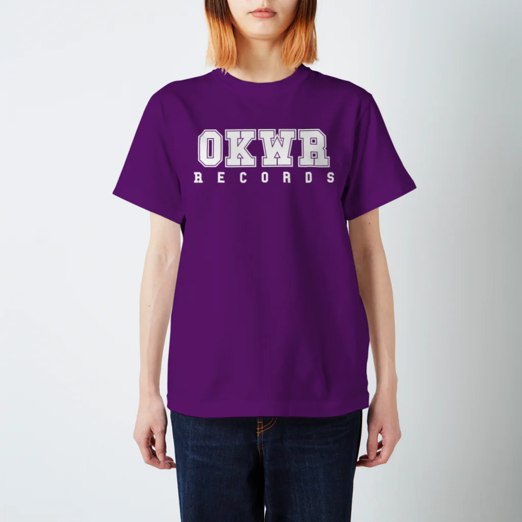 on-the-brookのOKWR records(white) スタンダードTシャツ