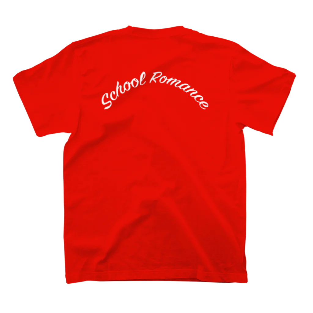 Quxalist＆なんばぁつうのアニメ『スクールロマンス』3周年グッズ 小鳥遊いちごTシャツ スタンダードTシャツの裏面