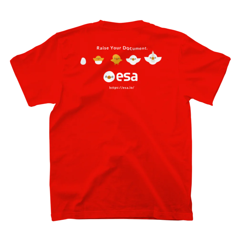 (\( ⁰⊖⁰)/) esaのﾐｽﾞﾀｷ(⁰⊖⁰)esa スタンダードTシャツの裏面