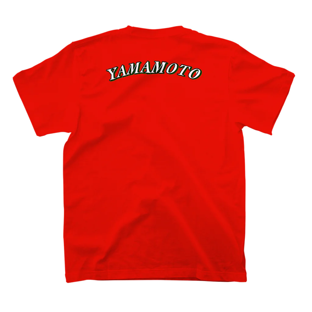 上方ホンキッキーズのシカゴ実業 山本プロ野球 Tシャツ #25 スタンダードTシャツの裏面